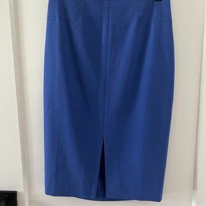 White House Black Market Blue Pencil Skirt, Size 00